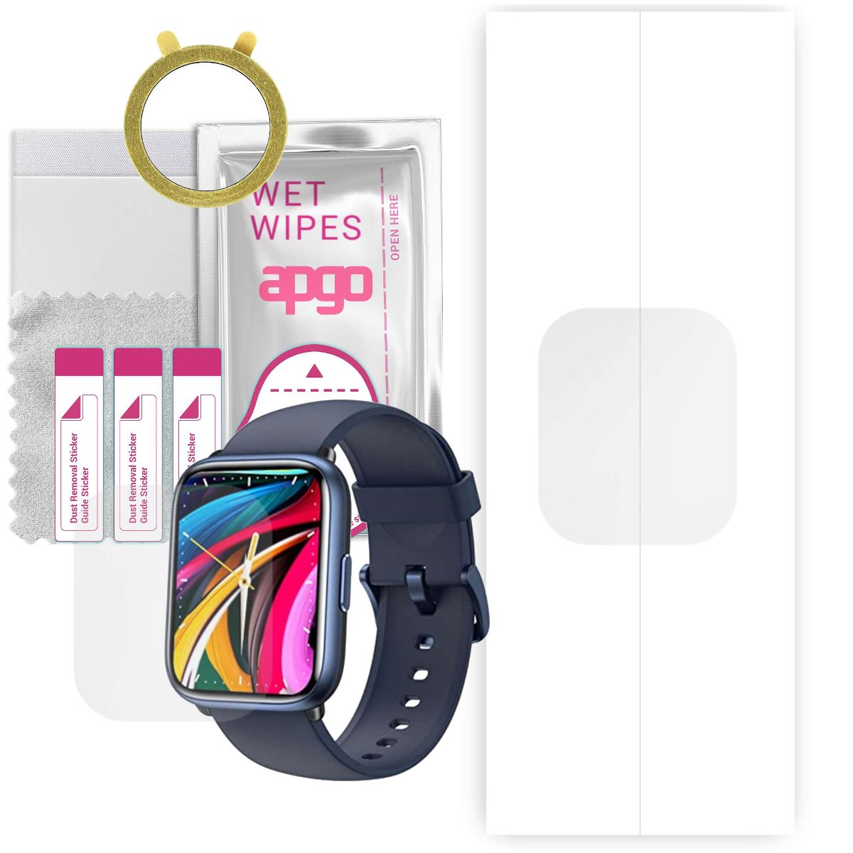 1x Folia hydrożelowa do Hoaiyo V61 - apgo Smartwatch Hydrogel Protection Ochrona na ekran smartwatcha