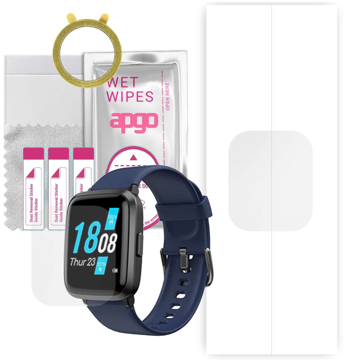 1x Folia hydrożelowa do Holabuy AT205U  - apgo Smartwatch Hydrogel Protection Ochrona na ekran smartwatcha
