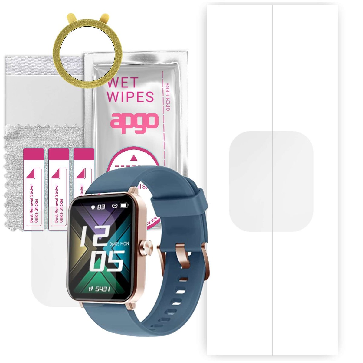 1x Folia hydrożelowa do Huakua G50  - apgo Smartwatch Hydrogel Protection Ochrona na ekran smartwatcha