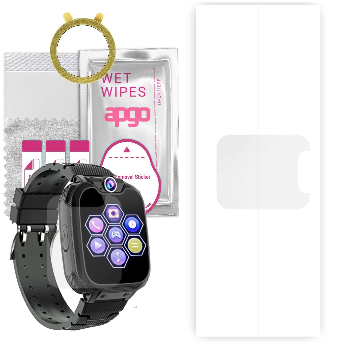 1x Folia hydrożelowa do Jubunrer KEVINLY-S10-UK  - apgo Smartwatch Hydrogel Protection Ochrona na ekran smartwatcha