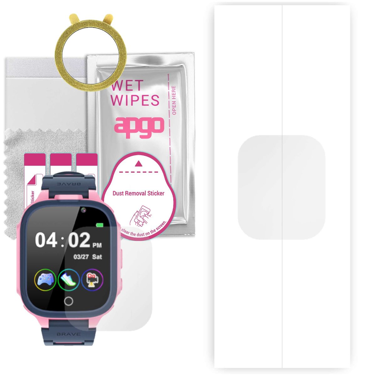 1x Folia hydrożelowa do Kesasohe S23B - apgo Smartwatch Hydrogel Protection Ochrona na ekran smartwatcha