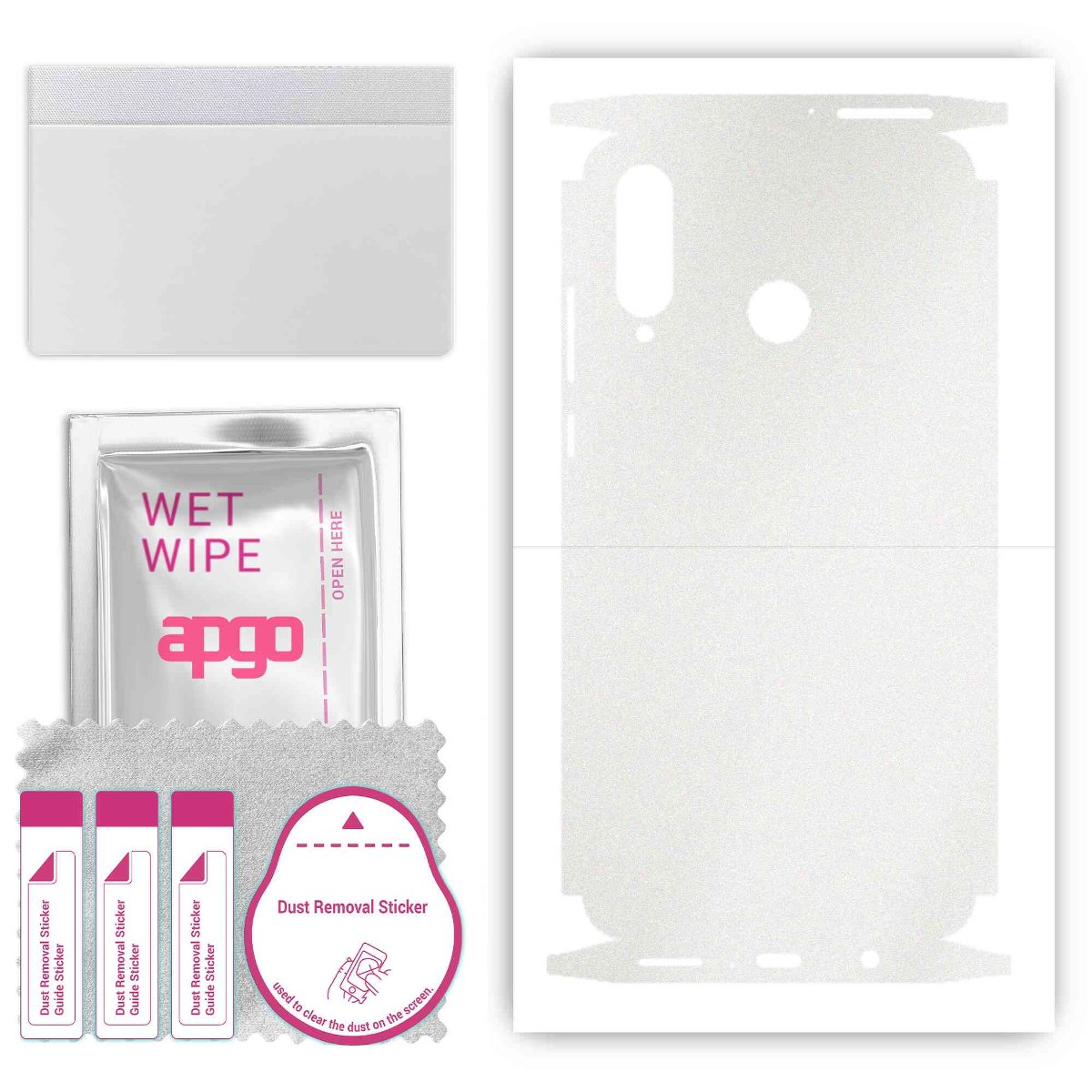 Folia naklejka skórka strukturalna na TYŁ+BOKI do Huawei P30 lite New Edition -  Matowa Przezroczysta Winylowa - apgo SKINS