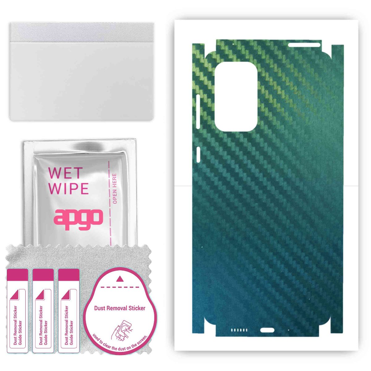 Folia naklejka skórka strukturalna na TYŁ+BOKI do Samsung Galaxy A73 -  Carbon Kameleon CAKA1 - apgo SKINS