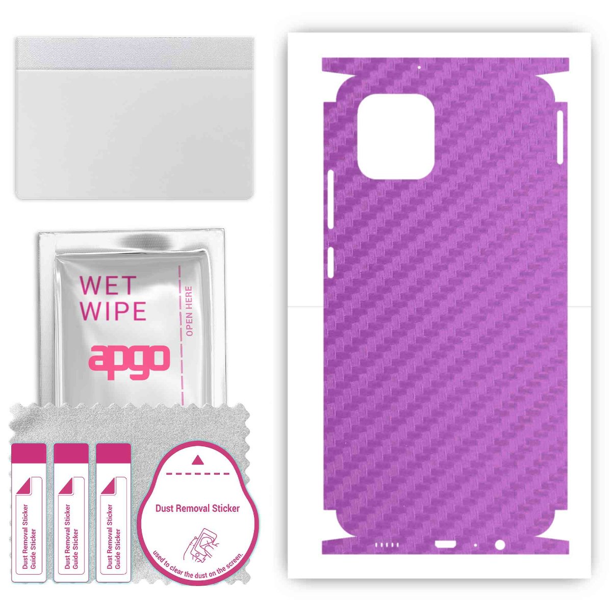 Folia naklejka skórka strukturalna na TYŁ+BOKI do Samsung Galaxy A03 -  Carbon Fioletowy - apgo SKINS