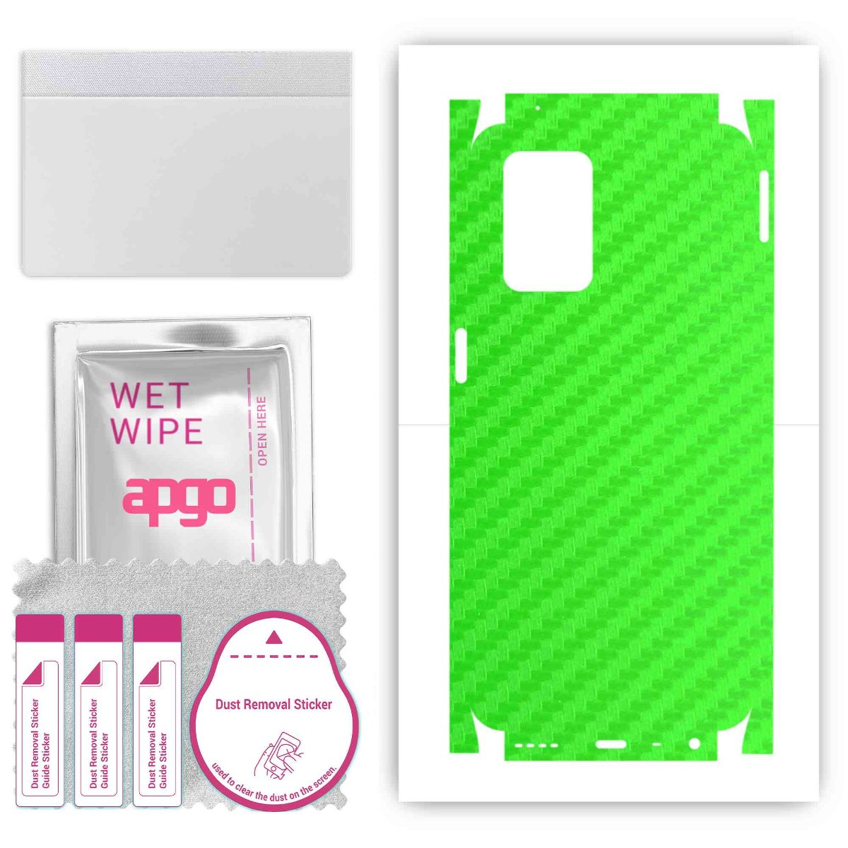 Folia naklejka skórka strukturalna na TYŁ+BOKI do Realme 8s 5G -  Carbon Zielony - apgo SKINS