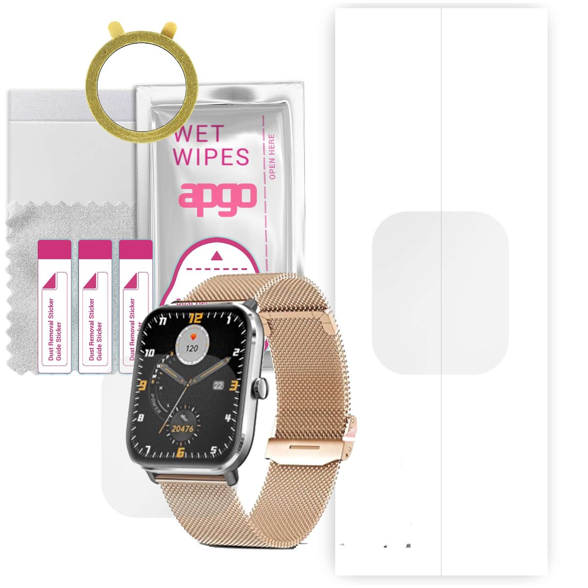 1x Folia hydrożelowa do Zstarlite 9023455  - apgo Smartwatch Hydrogel Protection Ochrona na ekran smartwatcha