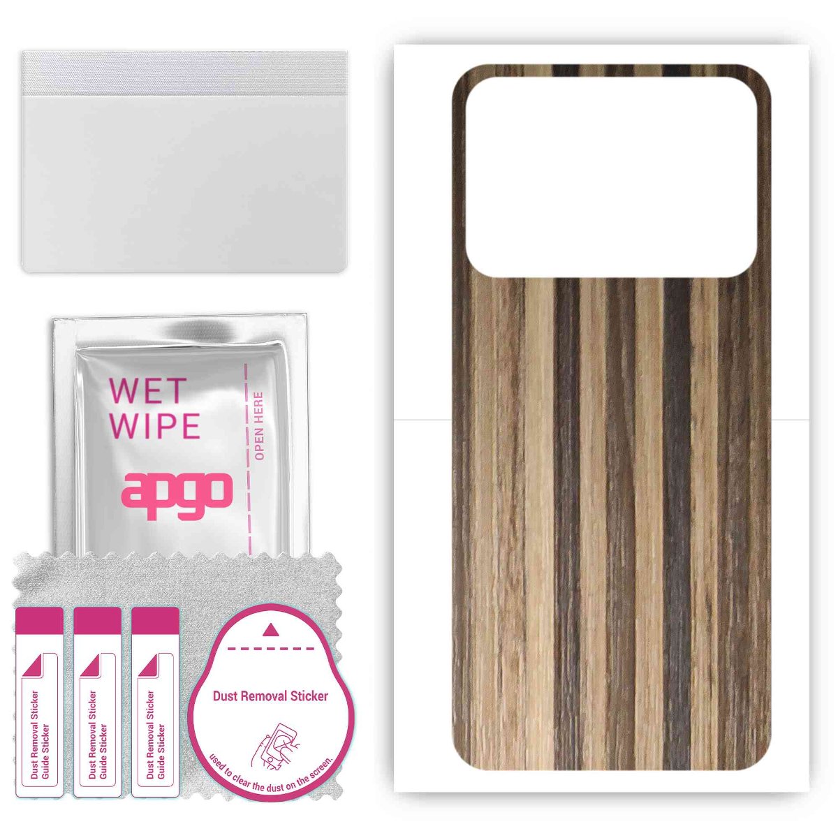 Folia naklejka skórka strukturalna na TYŁ do Poco M4 5G India -  Drewno Paski Mix - apgo SKINS