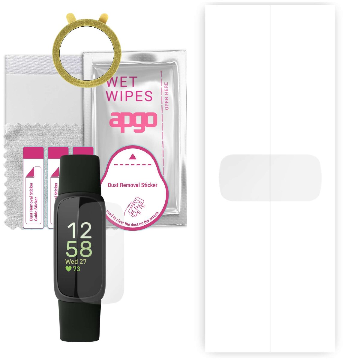 1x Folia hydrożelowa do Fitbit Inspire 3 - apgo Smartwatch Hydrogel Protection Ochrona na ekran smartwatcha
