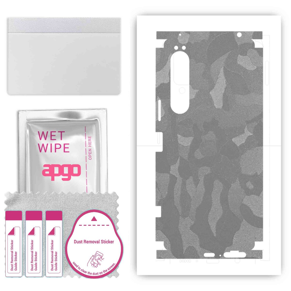 Folia naklejka skórka strukturalna na TYŁ+BOKI do Sony Xperia 1 IV -  Moro | Camo Srebrny - apgo SKINS