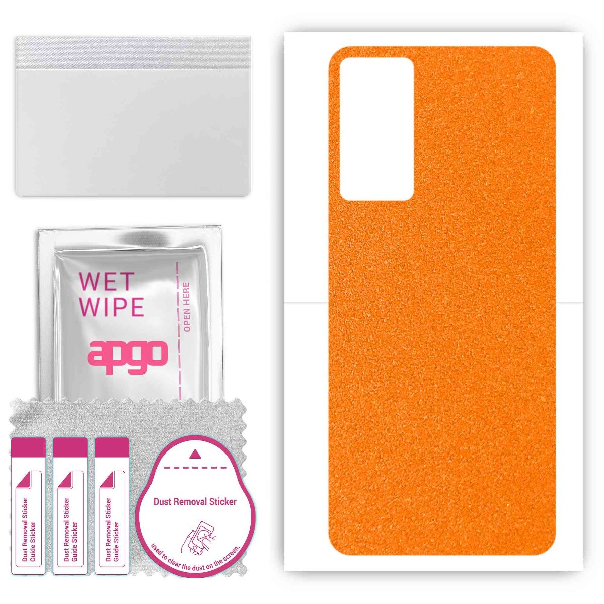 Folia naklejka skórka strukturalna na TYŁ do Infinix Note 12i 2022 -  Pomarańczowy Pastel Matowy Chropowaty Baranek - apgo SKINS