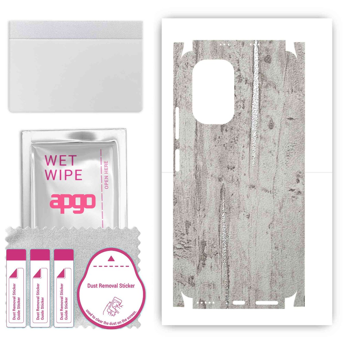 Folia naklejka skórka strukturalna na TYŁ+BOKI do Xiaomi Poco F3 -  Beton Srebrne Paski - apgo SKINS