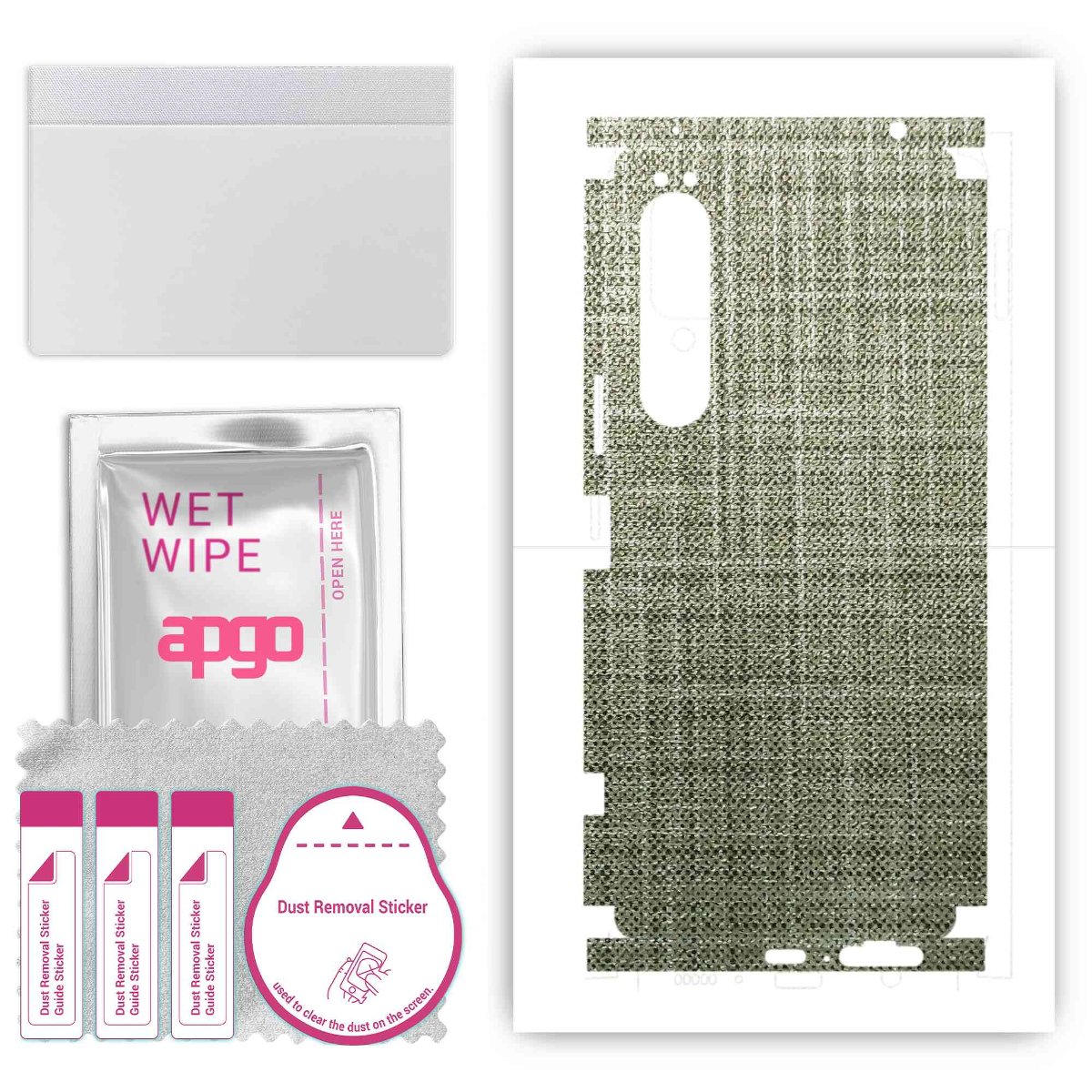 Folia naklejka skórka strukturalna na TYŁ+BOKI do Sony Xperia 1 IV -  Tkanina Lniana - apgo SKINS