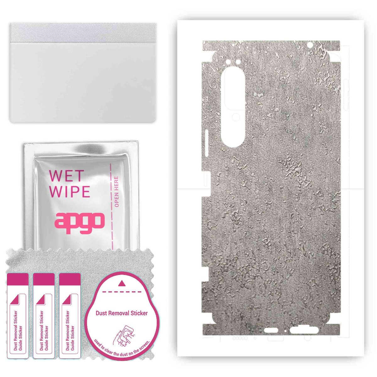 Folia naklejka skórka strukturalna na TYŁ+BOKI do Sony Xperia 1 IV -  Beton - apgo SKINS