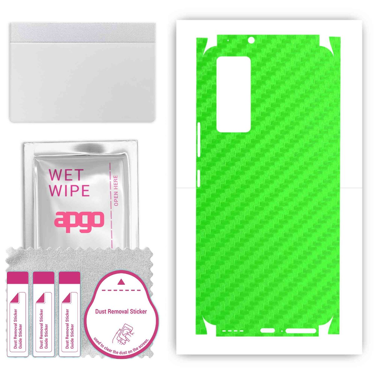 Folia naklejka skórka strukturalna na TYŁ+BOKI do Vivo V21e 5G -  Carbon Zielony - apgo SKINS