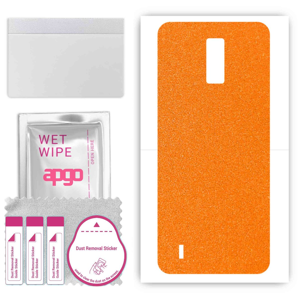 Folia naklejka skórka strukturalna na TYŁ do ZTE Blade A32 -  Pomarańczowy Pastel Matowy Chropowaty Baranek - apgo SKINS