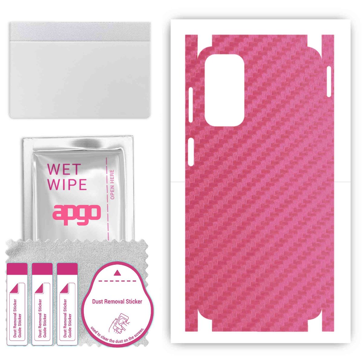 Folia naklejka skórka strukturalna na TYŁ+BOKI do Samsung Galaxy F23 -  Carbon Różowy - apgo SKINS