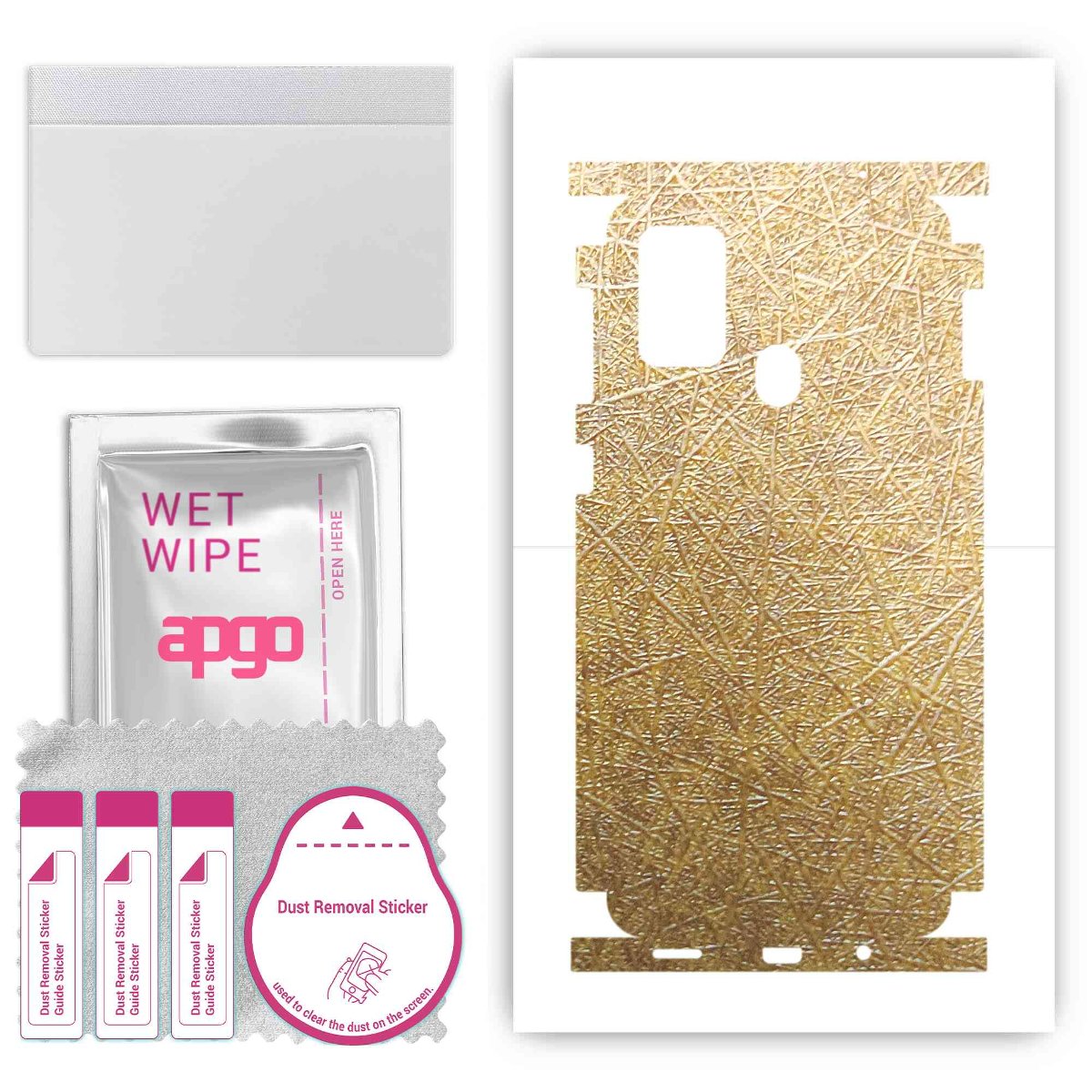 Folia naklejka skórka strukturalna na TYŁ+BOKI do Samsung Galaxy M21s -  Tkanina Włókno - apgo SKINS