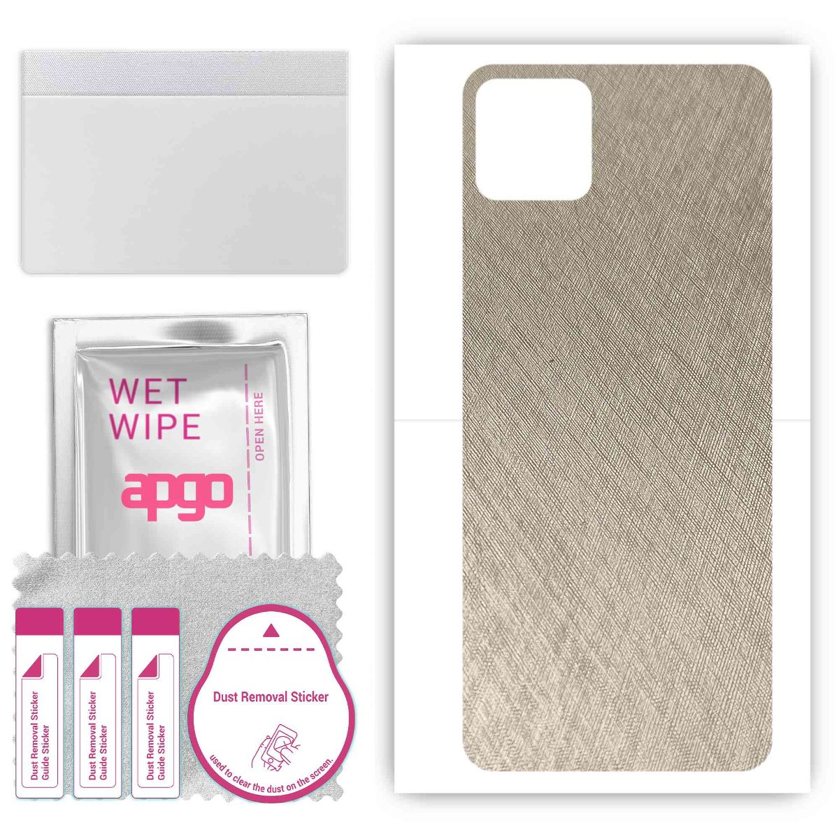 Folia naklejka skórka strukturalna na TYŁ do Honor Play 20a -  Tytan Srebrny - apgo SKINS