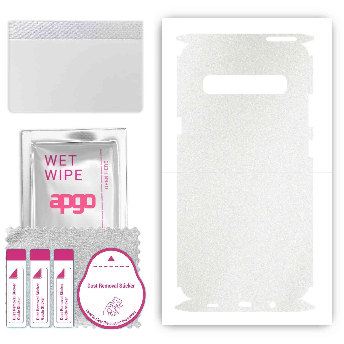 Folia naklejka skórka strukturalna na TYŁ+BOKI do Samsung Galaxy S10 5G -  Matowa Przezroczysta Winylowa - apgo SKINS