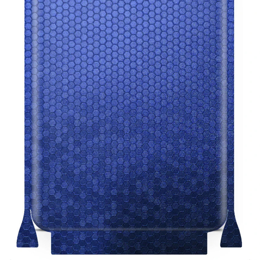 Folia naklejka skórka strukturalna na TYŁ+BOKI do Xiaomi Mi 9 Lite -  Plaster Miodu Niebieski - apgo SKINS