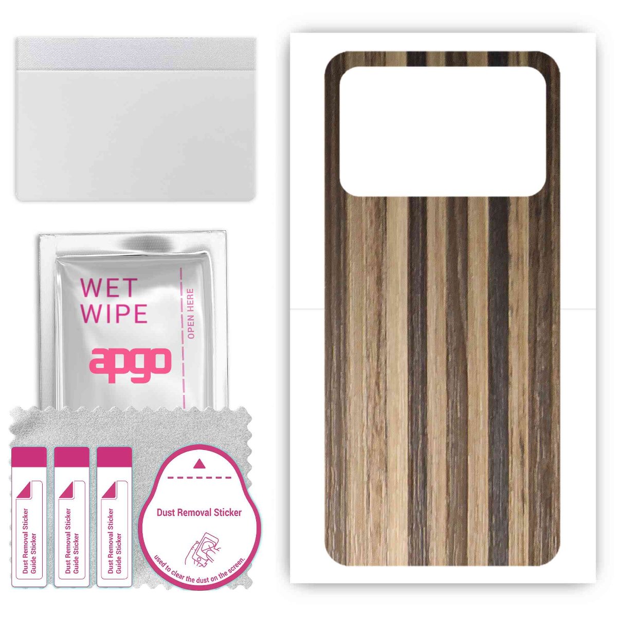 Folia naklejka skórka strukturalna na TYŁ do Poco X5 Pro -  Drewno Paski Mix - apgo SKINS