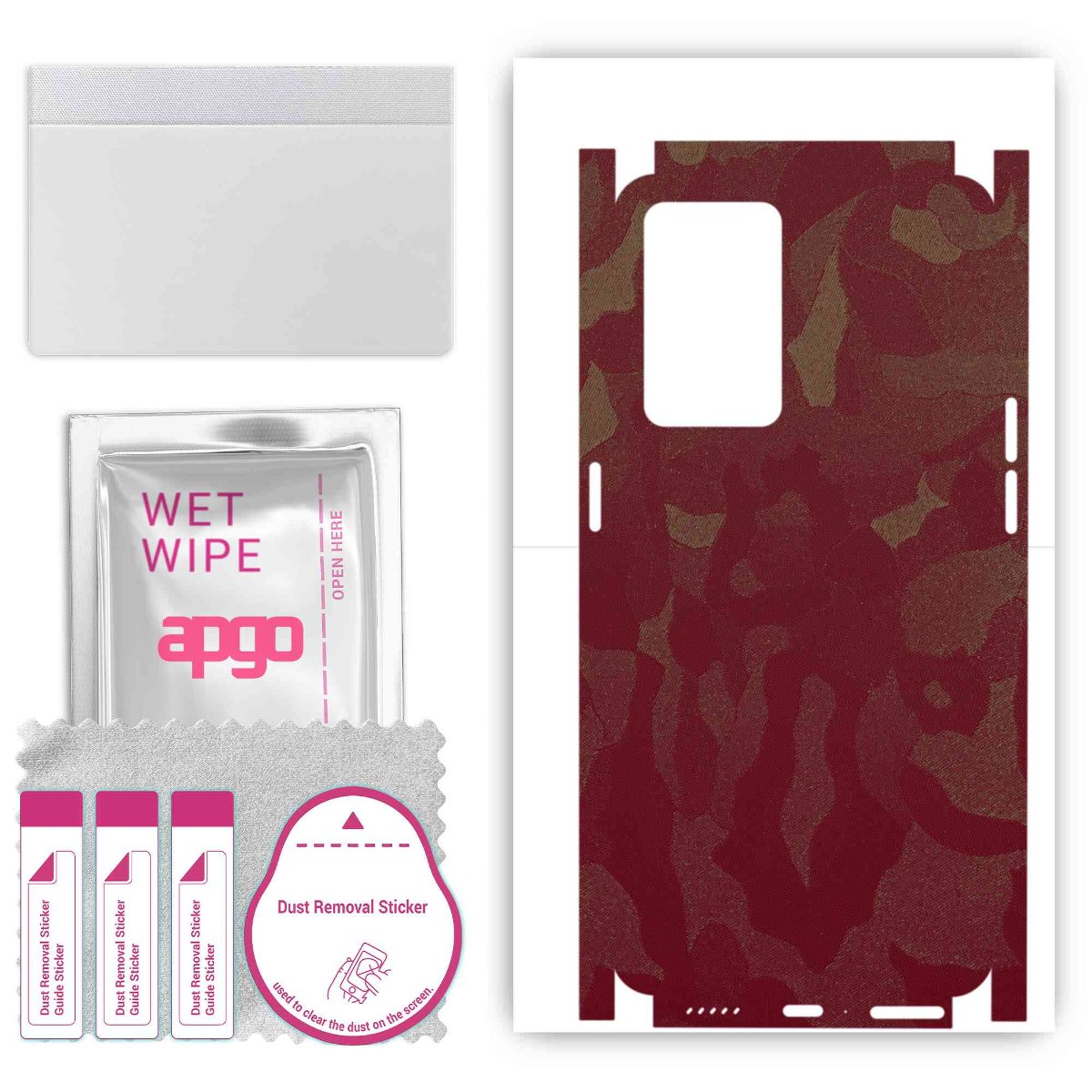 Folia naklejka skórka strukturalna na TYŁ+BOKI do Oppo Reno7 PRO -  Moro | Camo Bordowy - apgo SKINS