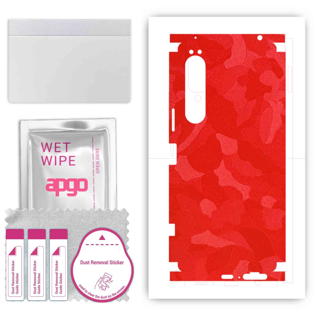 Folia naklejka skórka strukturalna na TYŁ+BOKI do Sony Xperia 1 IV -  Moro | Camo Czerwony - apgo SKINS