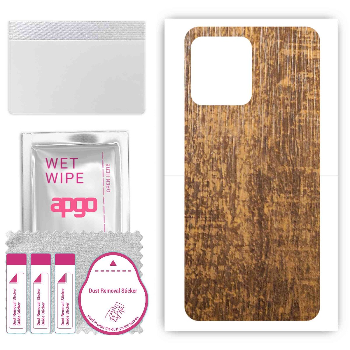 Folia naklejka skórka strukturalna na TYŁ do Huawei Nova Y61 -  Drewno Dąb Stary - apgo SKINS