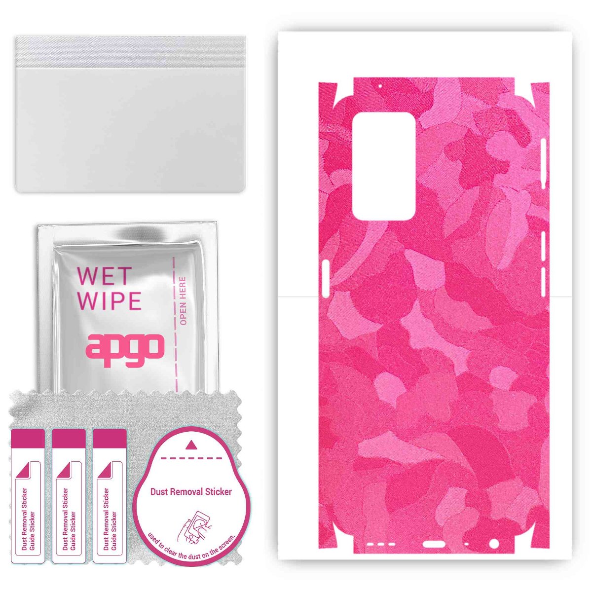 Folia naklejka skórka strukturalna na TYŁ+BOKI do Oppo K10 -  Moro | Camo Różowy - apgo SKINS