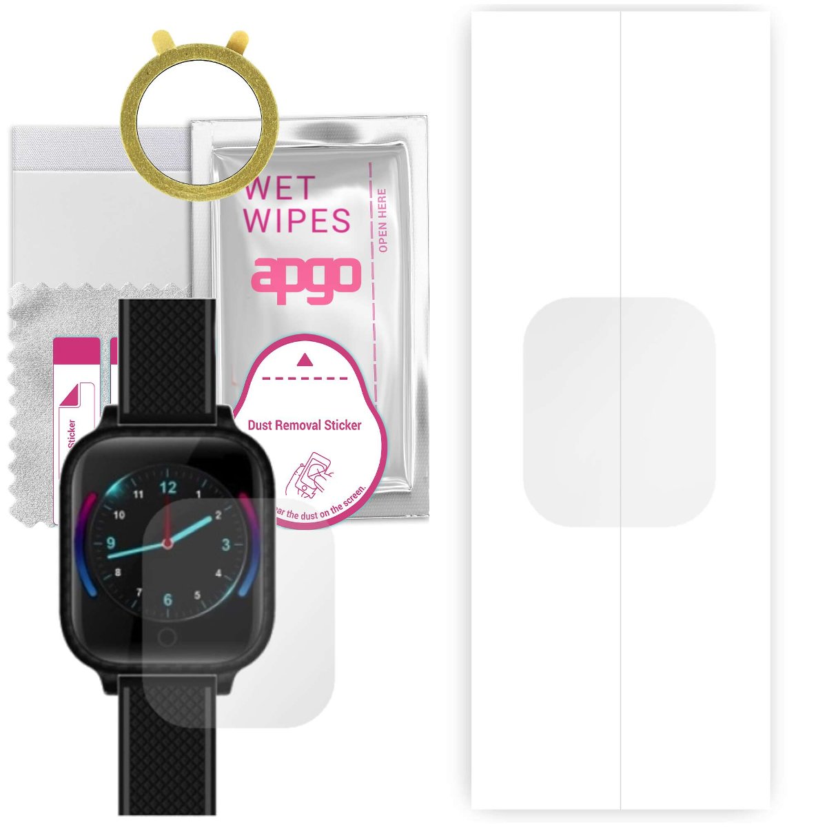 1x Folia hydrożelowa do GoGPS K27T 4G - apgo Smartwatch Hydrogel Protection Ochrona na ekran smartwatcha