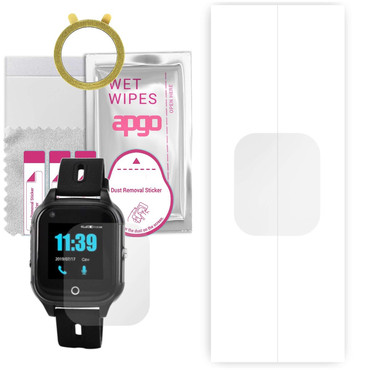 1x Folia hydrożelowa do GoGPS FA28S 4G - apgo Smartwatch Hydrogel Protection Ochrona na ekran smartwatcha