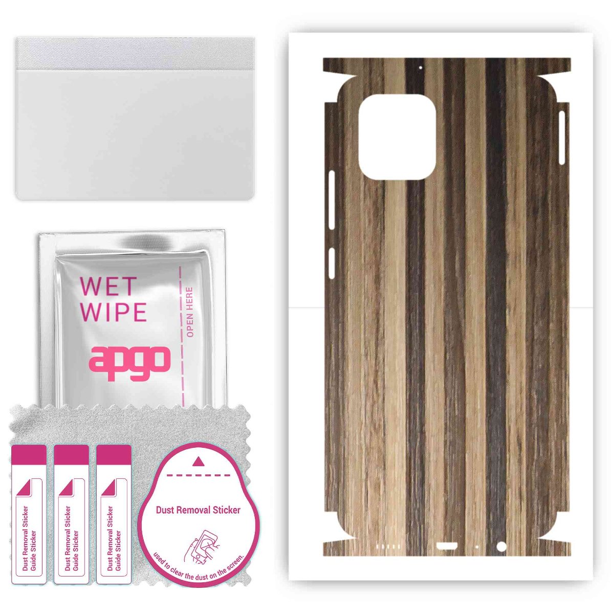 Folia naklejka skórka strukturalna na TYŁ+BOKI do Samsung Galaxy A03 -  Drewno Paski Mix - apgo SKINS