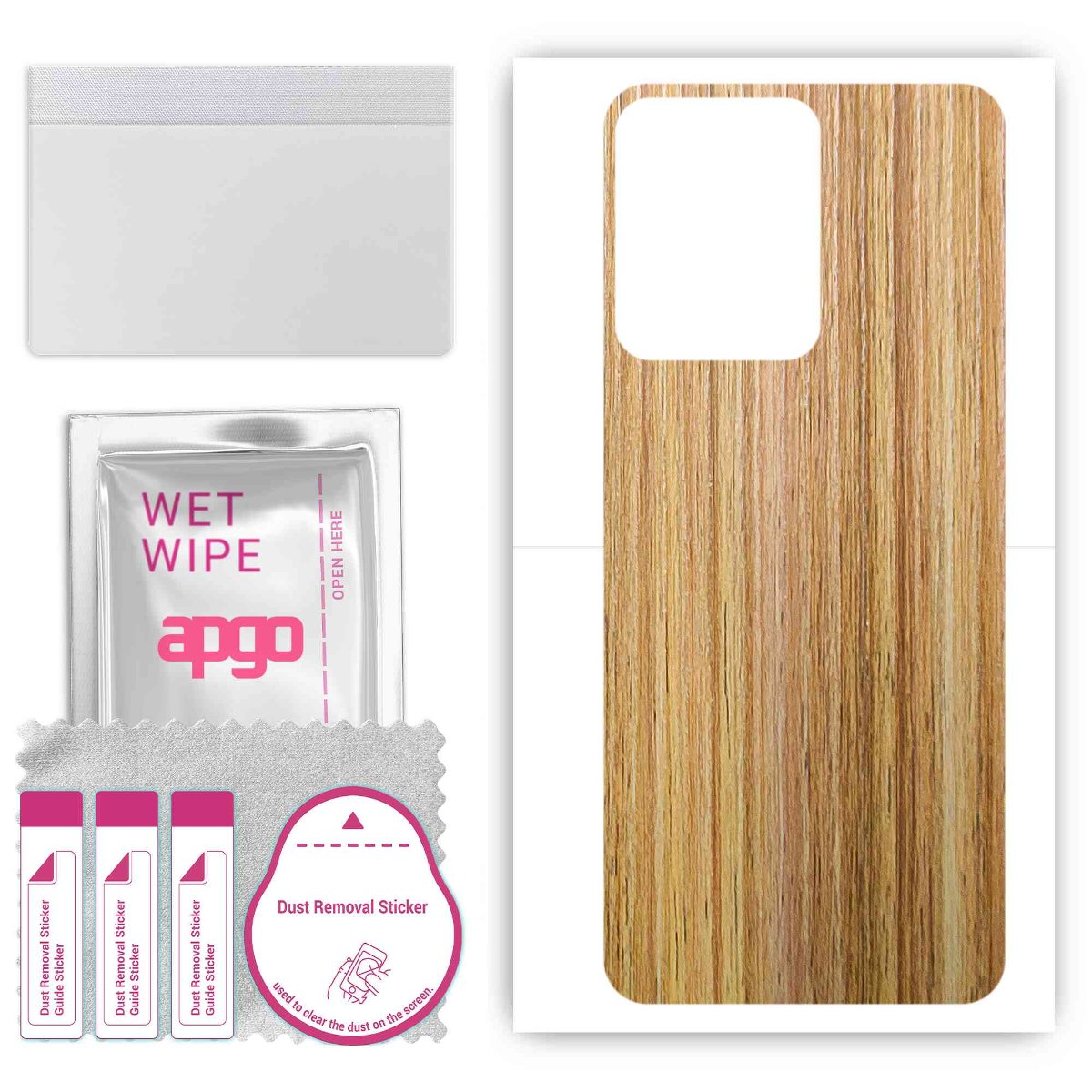 Folia naklejka skórka strukturalna na TYŁ do Vivo IQOO Z6 Lite 5G -  Drewno Dąb Miodowy - apgo SKINS