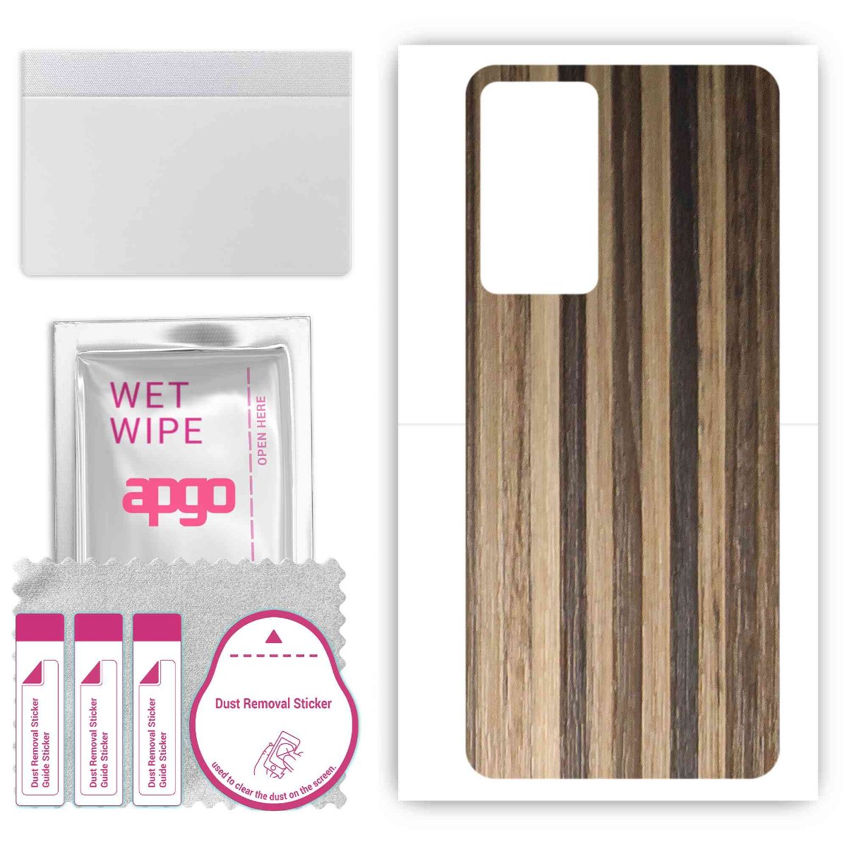 Folia naklejka skórka strukturalna na TYŁ do Oppo F21s Pro -  Drewno Paski Mix - apgo SKINS