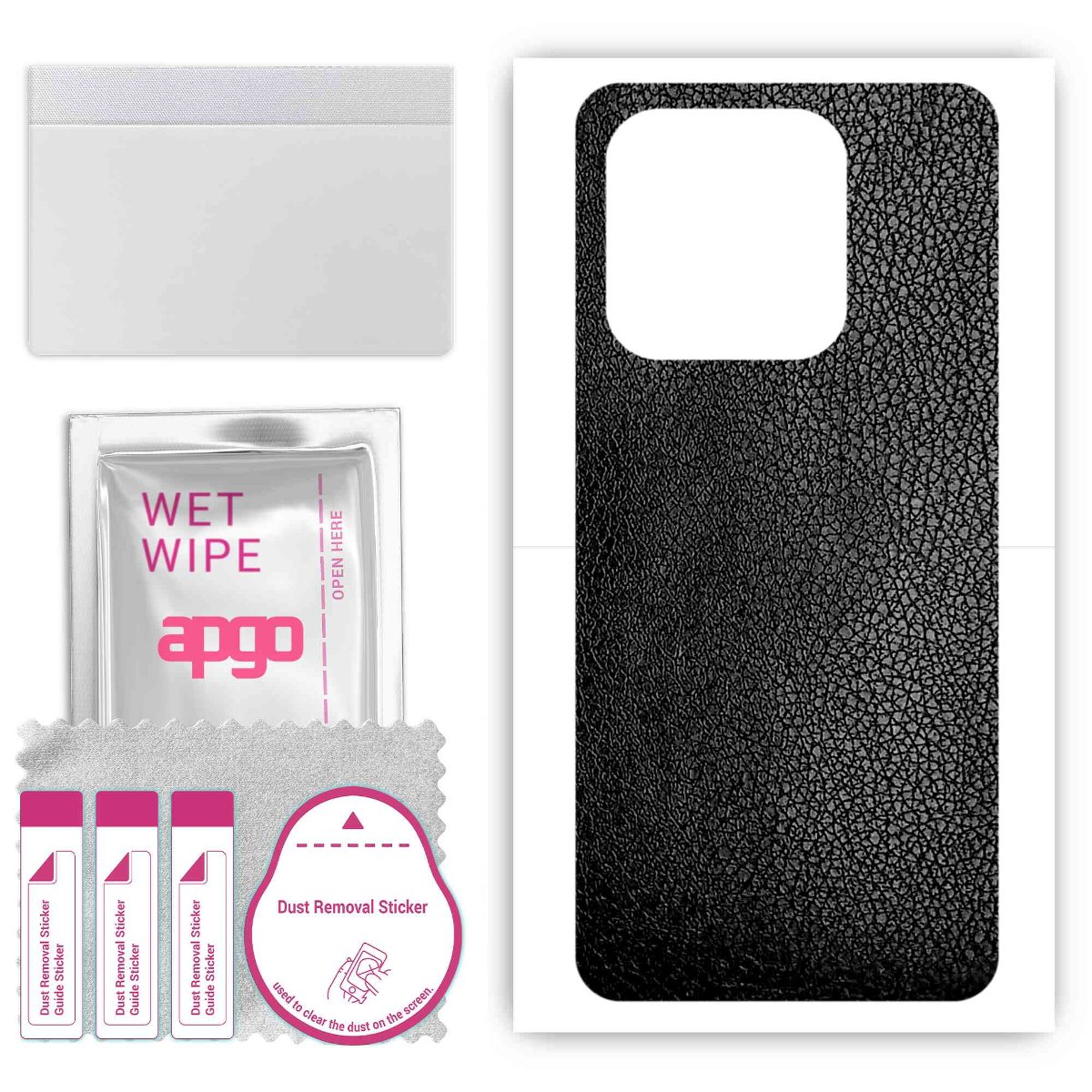 Folia naklejka skórka strukturalna na TYŁ do Tecno Spark GO 2023 -  Skóra Czarna - apgo SKINS