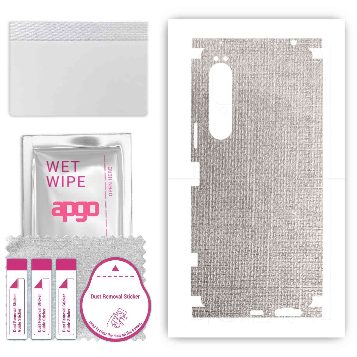 Folia naklejka skórka strukturalna na TYŁ+BOKI do Sony Xperia 1 IV -  Tkanina Denim Szary - apgo SKINS