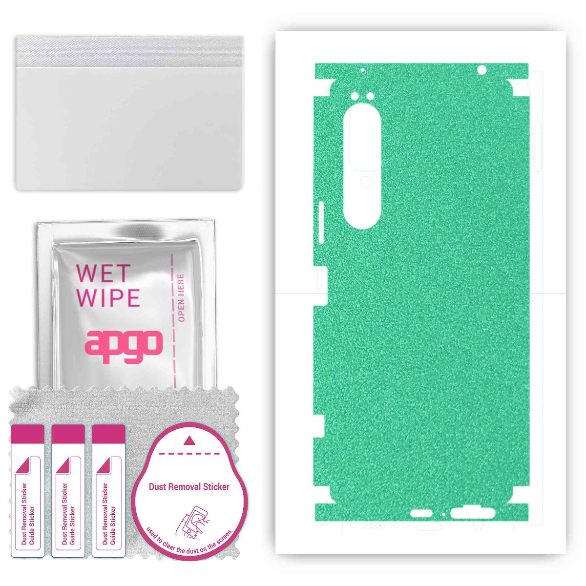 Folia naklejka skórka strukturalna na TYŁ+BOKI do Sony Xperia 1 IV -  Seledynowy Pastel Matowy Chropowaty Baranek - apgo SKINS