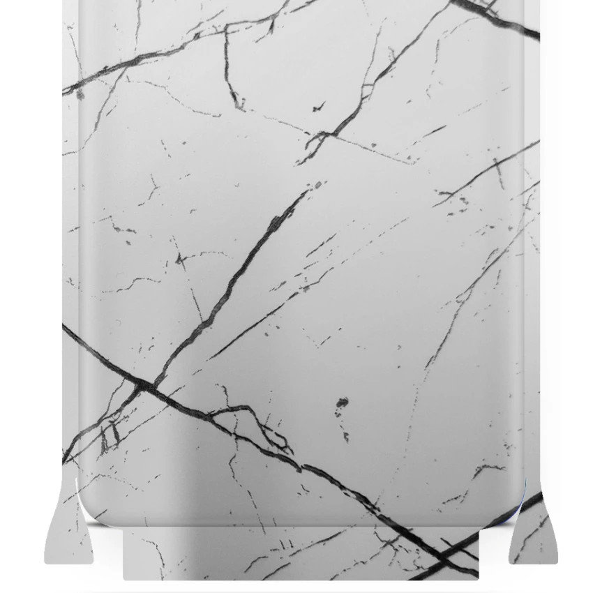 Folia naklejka skórka strukturalna na TYŁ+BOKI do Xiaomi Mi 9 Lite -  Marmur Biały - apgo SKINS