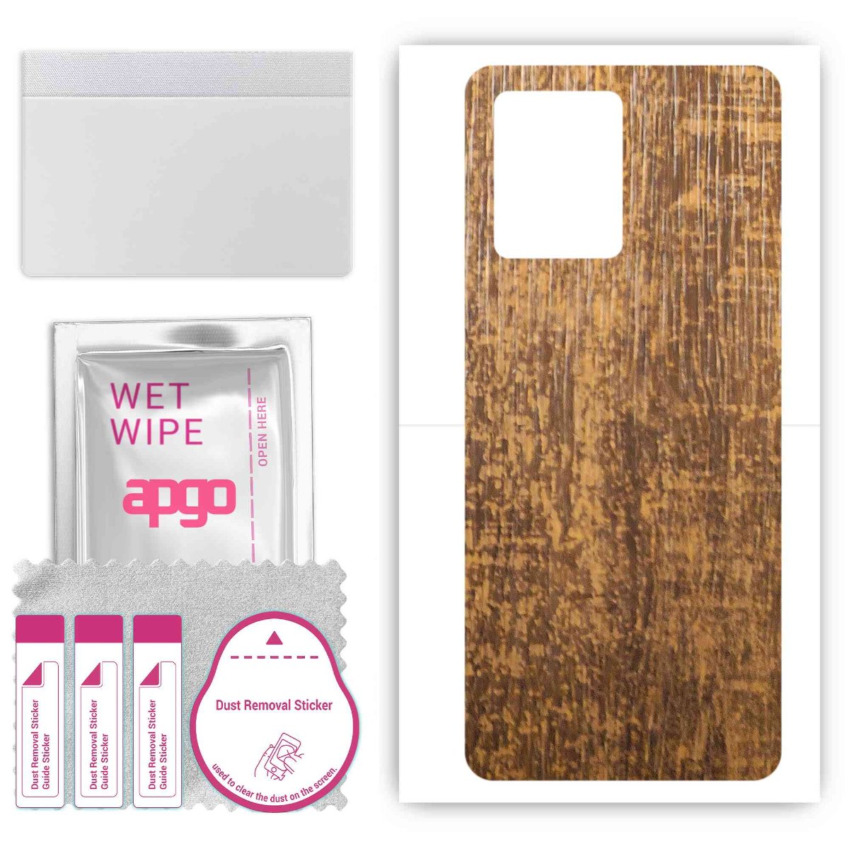 Folia naklejka skórka strukturalna na TYŁ do Xiaomi Redmi Note 12 5G -  Drewno Dąb Stary - apgo SKINS