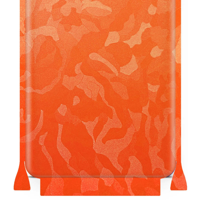 Folia naklejka skórka strukturalna na TYŁ+BOKI do Xiaomi Mi 9 Lite -  Moro | Camo Pomarańczowy - apgo SKINS