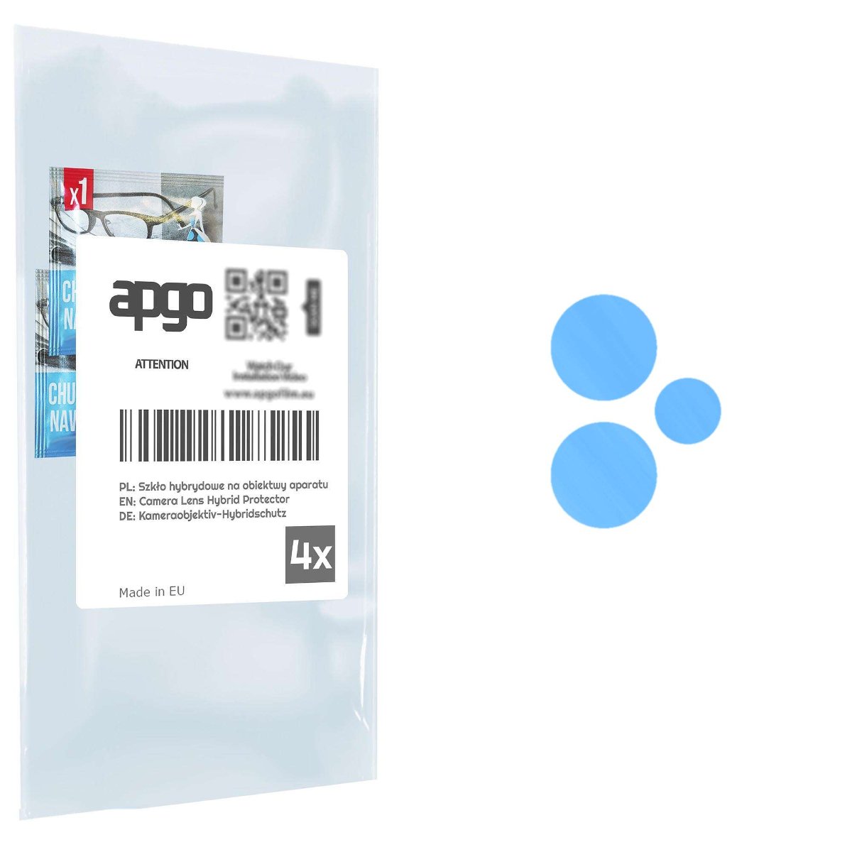 4x Szkło hybrydowe na aparat obiektyw kamerę 9H do Realme 10 5G - apgo hybrid Camera Lens Protector