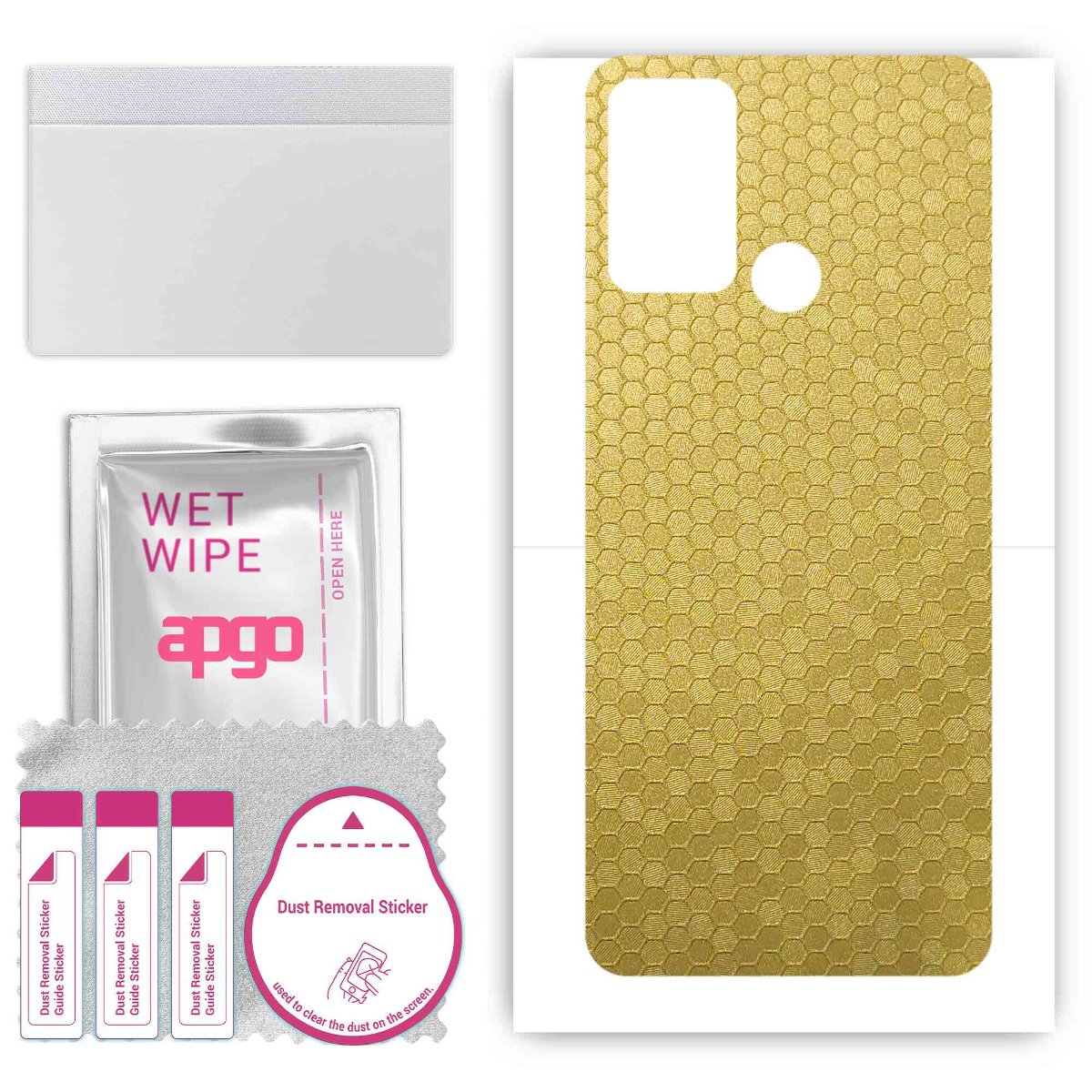 Folia naklejka skórka strukturalna na TYŁ do ZTE Optus X Tap 2 -  Plaster Miodu Złoty - apgo SKINS