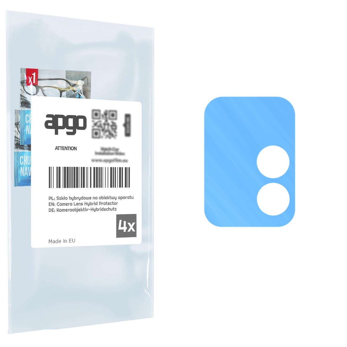 4x Szkło hybrydowe na aparat obiektyw kamerę 9H do Umidigi A13 Pro 5G - apgo hybrid Camera Lens Protector