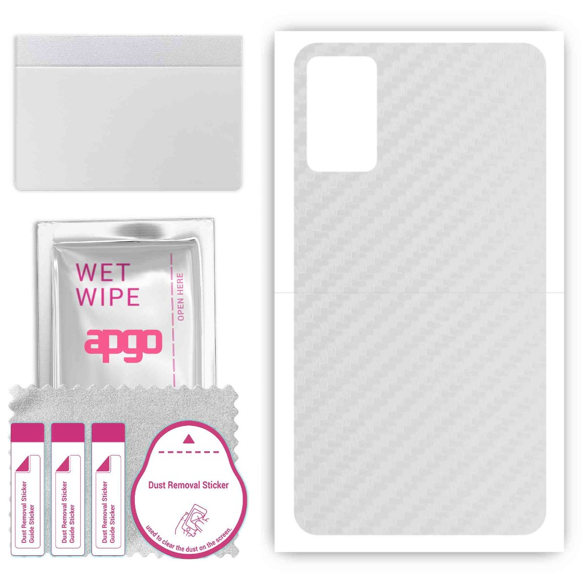 Folia naklejka skórka strukturalna na TYŁ do TCL 403 -  Carbon Przezroczysty - apgo SKINS