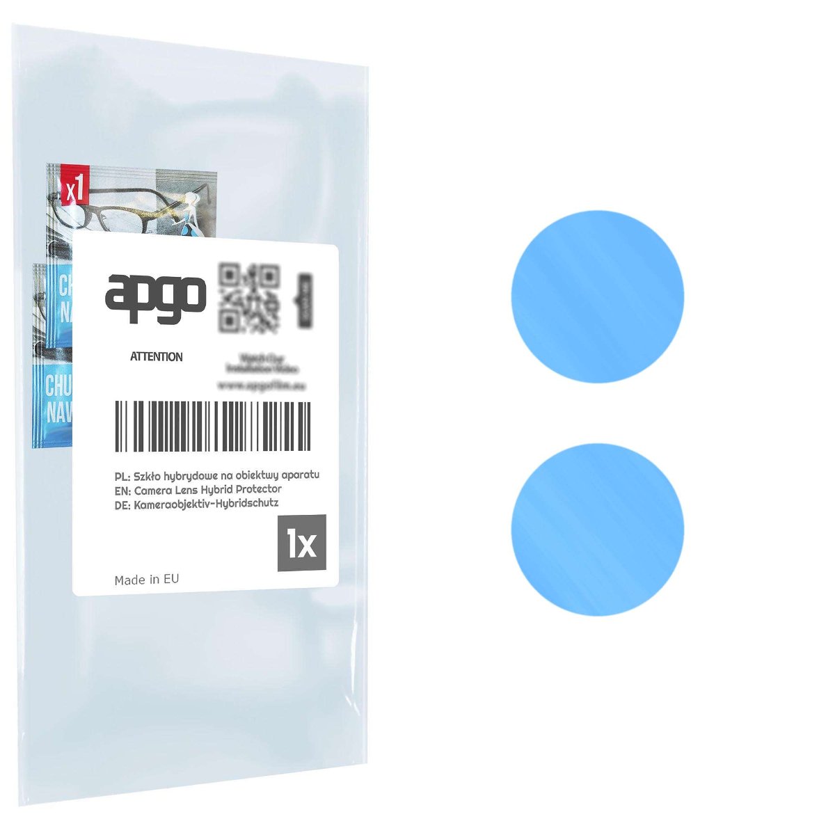 1x Szkło hybrydowe na aparat obiektyw kamerę 9H do Samsung Galaxy F04 - apgo hybrid Camera Lens Protector