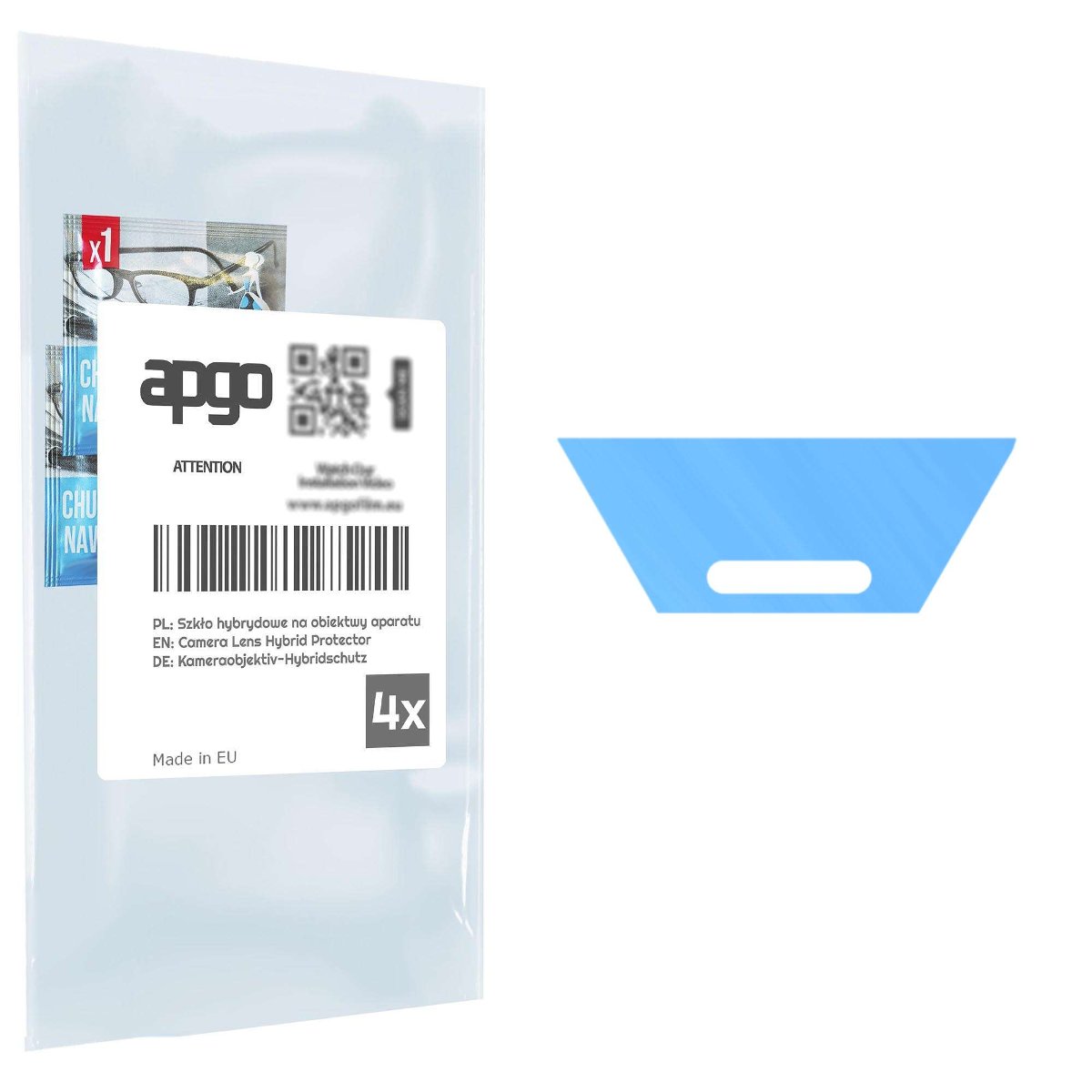 4x Szkło hybrydowe na aparat obiektyw kamerę 9H do Doogee S41 - apgo hybrid Camera Lens Protector