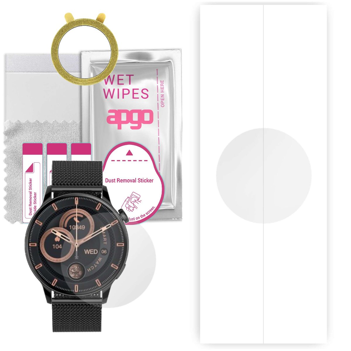 1x Folia hydrożelowa do Maxcom FW58 Vanad Pro - apgo Smartwatch Hydrogel Protection Ochrona na ekran smartwatcha