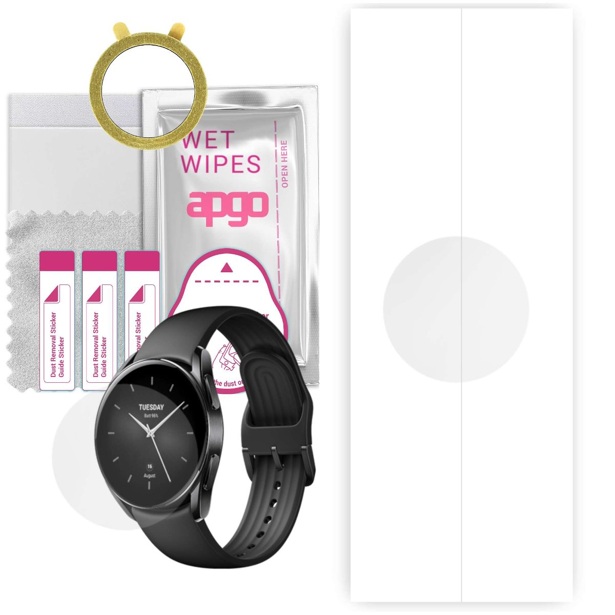 1x Folia hydrożelowa do Xiaomi Watch S2 46 mm - apgo Smartwatch Hydrogel Protection Ochrona na ekran smartwatcha