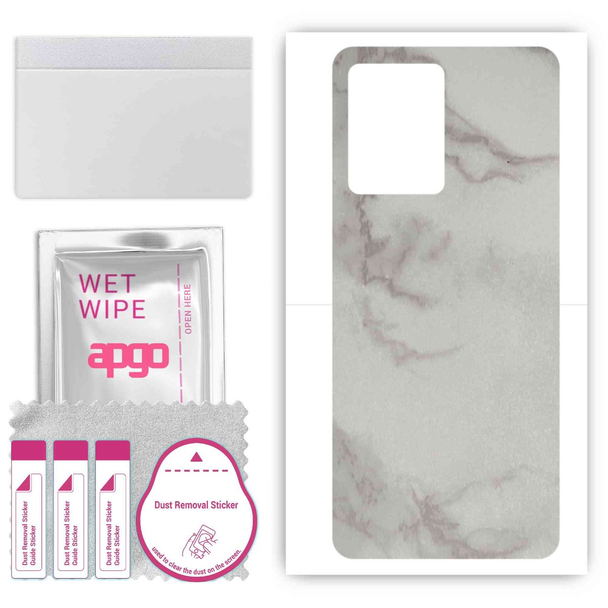 Folia naklejka skórka strukturalna na TYŁ do Umidigi C2 2022 -  Marmur Szary - apgo SKINS