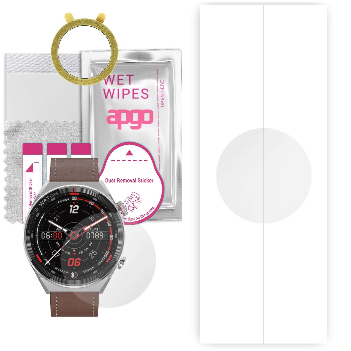 1x Folia hydrożelowa do Watchmark Fashionwatch Maverick - apgo Smartwatch Hydrogel Protection Ochrona na ekran smartwatcha